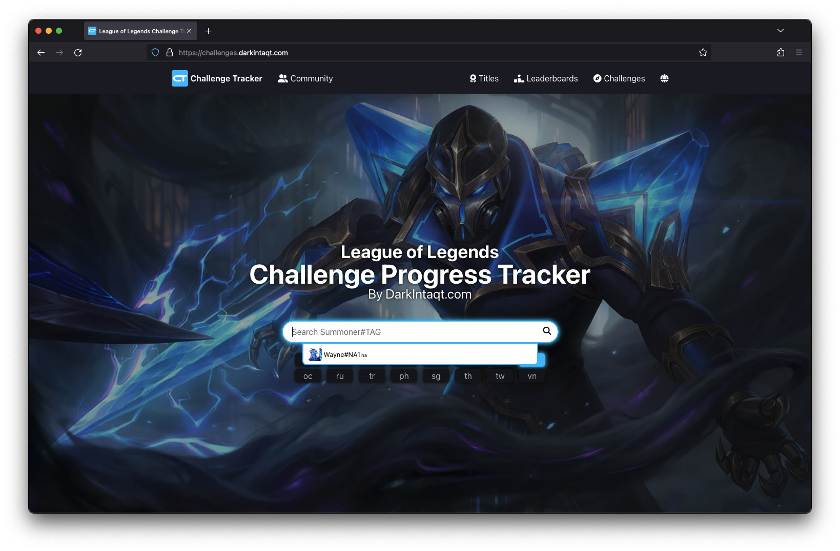 Challenge Tracker